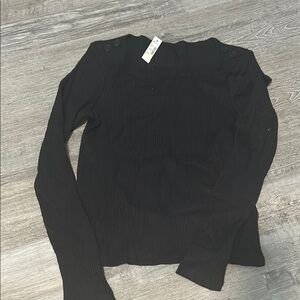 Madewell • Boatneck sweater with button detailing